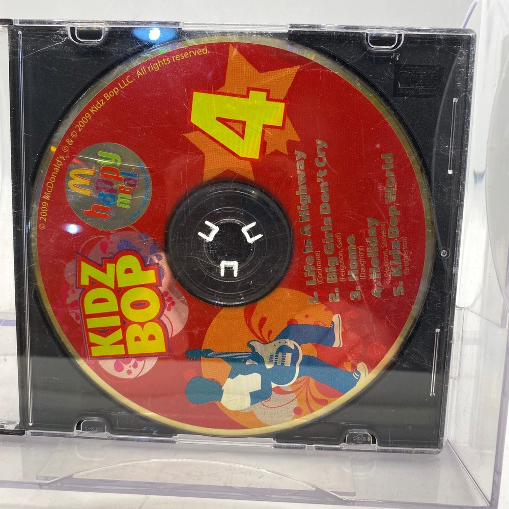 Kidz Bop 4 McDonalds Happy Meal Toy CD 2009‎ Music Disc Life Is A Highway
